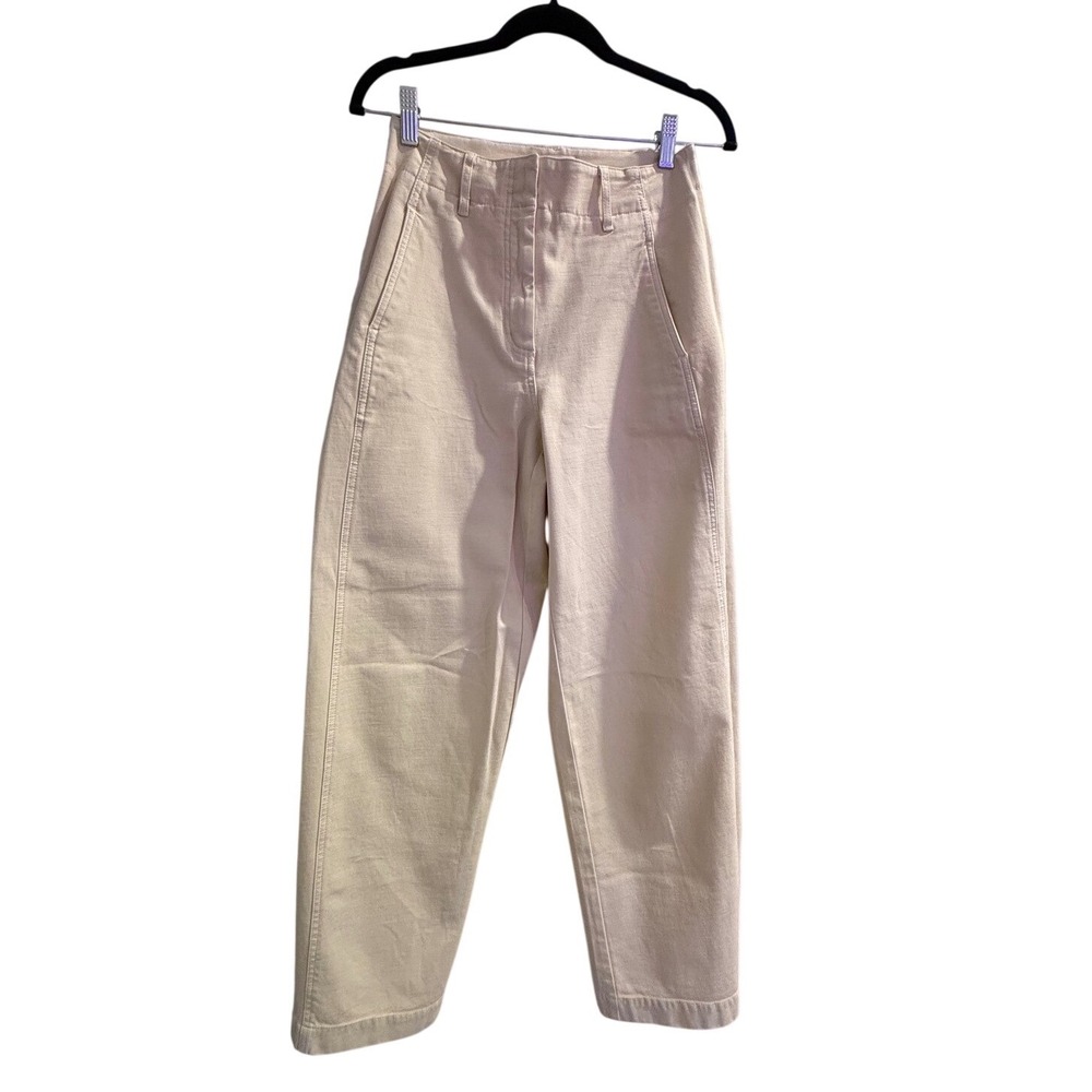 Wilfred Free Aritzia High Waisted Cream Casual Pants